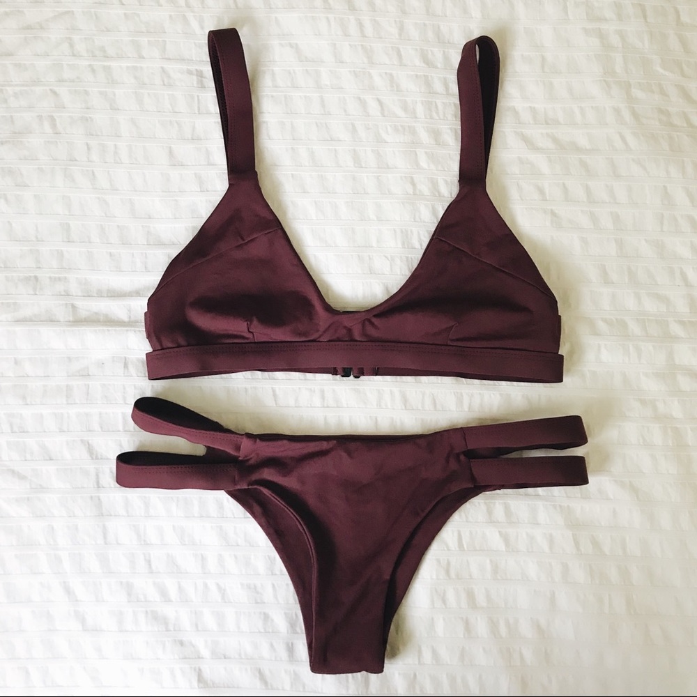 TAVIK Plum Bikini Top & Bottom, S